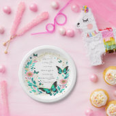 Romeinen 8:28 Bloemen en vlinders Papieren Bordje (Feest)