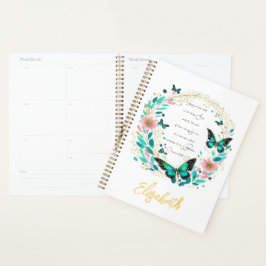 Romeinen 8:28 Bloemen en vlinders Planner