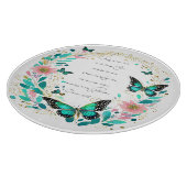 Romeinen 8:28 Bloemen en vlinders Snijplank (Hoek)