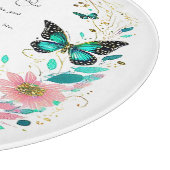 Romeinen 8:28 Bloemen en vlinders Snijplank (Hoek)