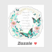 Romeinen 8:28 Bloemen en vlinders Sticker (Vel)