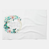 Romeinen 8:28 Bloemen en vlinders Theedoek (Horizontaal)