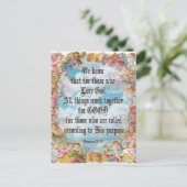 Romeinen 8:28 briefkaart (Staand voorkant)