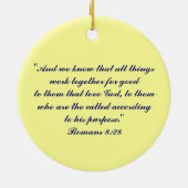 Romeinen 8:28 Butterflies Keramisch Ornament (Achterkant)