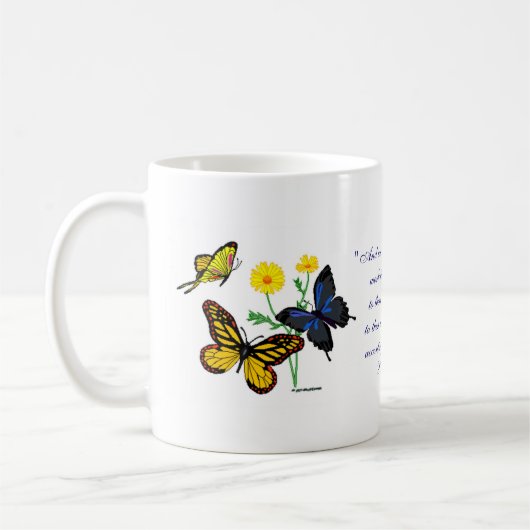 Romeinen 8:28 Butterflies Koffiemok (Links)