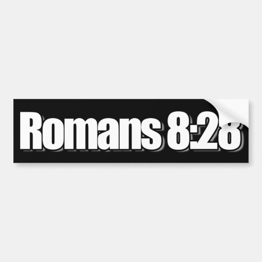 Romeinen 8:28 Christelijk Bumpersticker (Voorkant)
