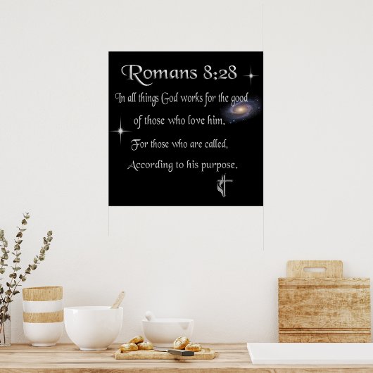 Romeinen 8:28 Christelijk Poster (Keuken)