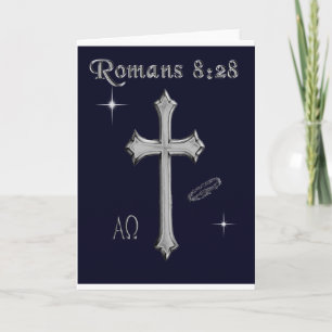Romeinen 8:28 christelijke Bijbelvers Feestdagen Kaart