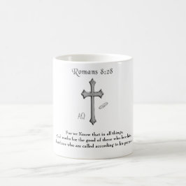 Romeinen 8:28 christelijke Bijbelvers Koffiemok
