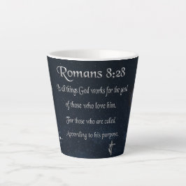 Romeinen 8:28 christelijke Bijbelvers Latte Mok