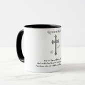 Romeinen 8:28 christelijke Bijbelvers Mok (Voorkant links)