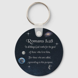 Romeinen 8:28 christelijke Bijbelvers Sleutelhanger