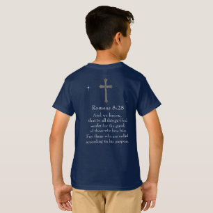 Romeinen 8:28 christelijke Bijbelvers T-shirt