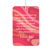 Romeinen 8:28 Christelijke Motivatie Schrift Luchtverfrisser (Voorkant)