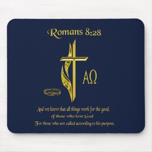 Romeinen 8:28 Christelijke Mousepad Muismat (Voorkant)
