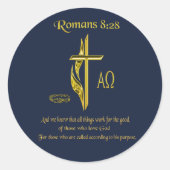 Romeinen 8:28 Christelijke stickers (Voorkant)