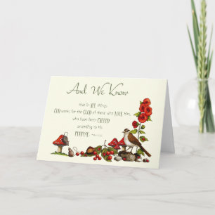 Romeinen 8:28: Denk aan jou: Natuur, vogel, muizen Kaart