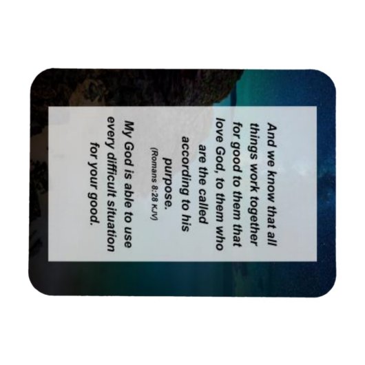 Romeinen 8:28 En we weten dat alles werkt Magneet (Horizontaal)