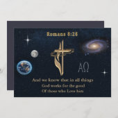 Romeinen 8:28 feestdagenkaart (Voorkant / Achterkant)