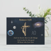 Romeinen 8:28 feestdagenkaart (Staand voorkant)