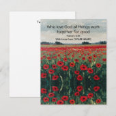 Romeinen 8:28 Gepersonaliseerde platte Kaart (Voorkant / Achterkant)