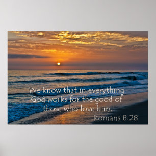 Romeinen 8:28 God voor het goede Poster