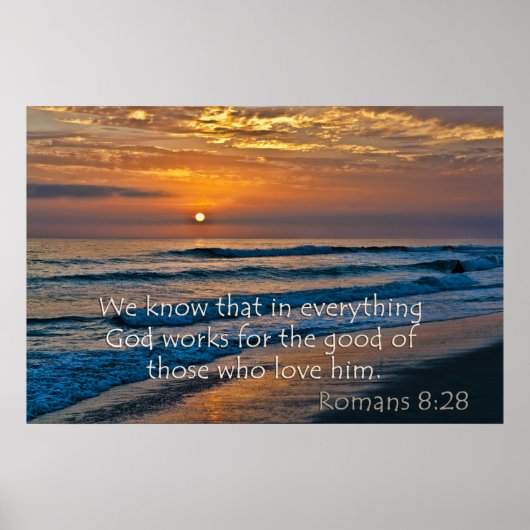 Romeinen 8:28 God voor het goede Poster (Voorkant)