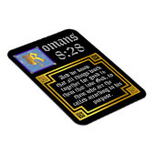 Romeinen 8:28 Gold Illuminated Letter bijbelprijso Magneet (Rechterzijde)