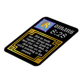 Romeinen 8:28 Gold Illuminated Letter bijbelprijso Magneet (Linkerzijde)