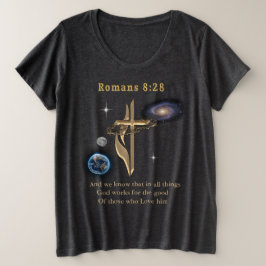 Romeinen 8:28 grote maat t-shirt