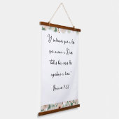 Romeinen 8:28 hangend wandkleed (Gebogen)