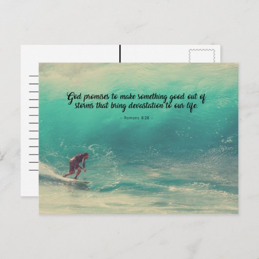 Romeinen 8:28 - Iets goeds uit stormen Briefkaart (Voorkant / Achterkant)