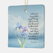 Romeinen 8:28 Iris Waterverf Keramisch Ornament (Links)