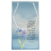 Romeinen 8:28 Iris Waterverf Klein Cadeauzakje (Achterkant)