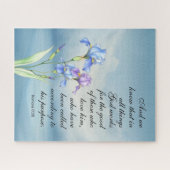 Romeinen 8:28 Iris Waterverf Legpuzzel (Horizontaal)