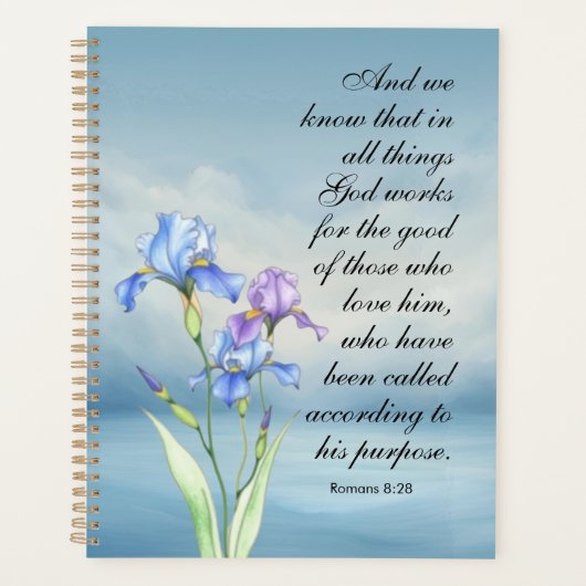 Romeinen 8:28 Iris Waterverf Planner (Voorkant)