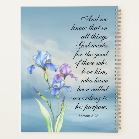 Romeinen 8:28 Iris Waterverf Planner (Achterkant)