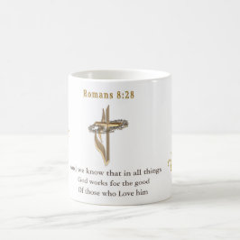 Romeinen 8:28 koffiemok