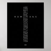 Romeinen 8:28 Kruis Schriftkunst Poster (Voorkant)