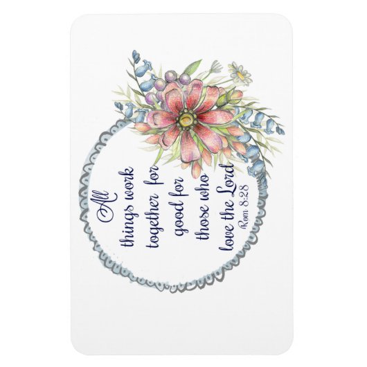 Romeinen 8:28 magneet (Verticaal)