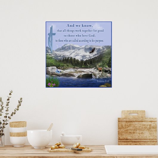 Romeinen 8:28 poster (Keuken)