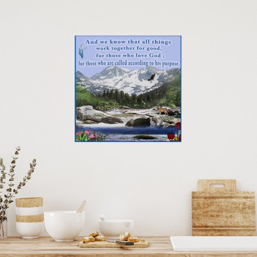 Romeinen 8:28 poster (Keuken)