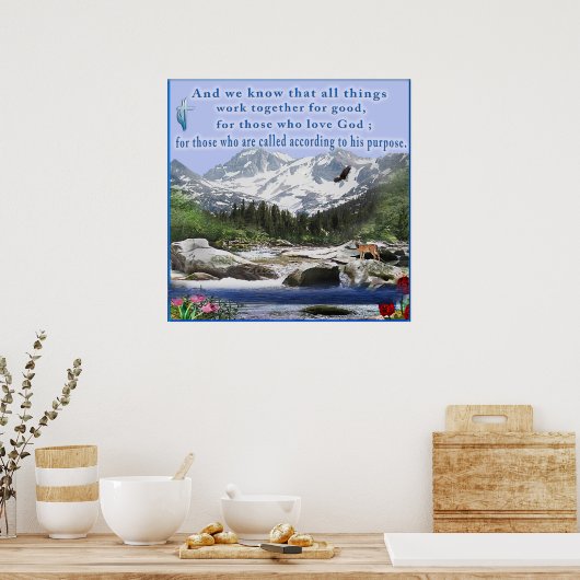 Romeinen 8:28 poster (Keuken)
