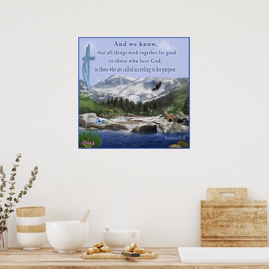 Romeinen 8:28 poster (Keuken)