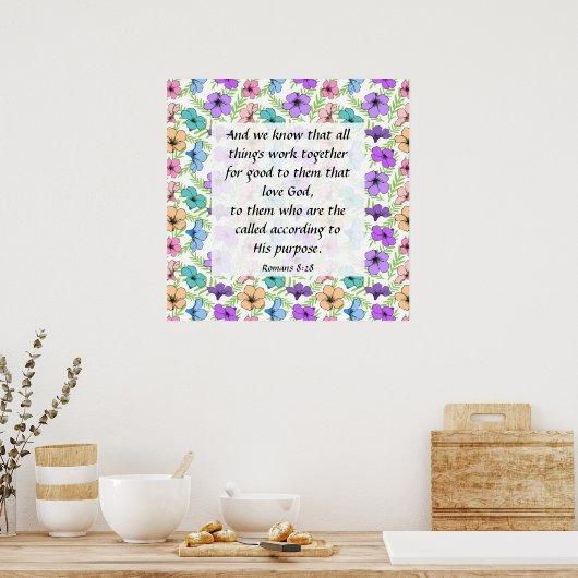 Romeinen 8:28 Poster (Keuken)