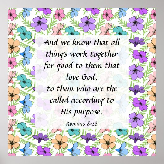 Romeinen 8:28 Poster (Voorkant)
