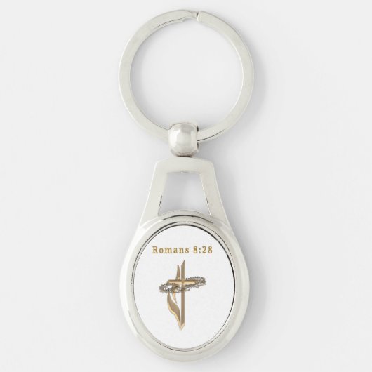 Romeinen 8:28 producten sleutelhanger (Voorkant)