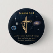 Romeinen 8:28 ronde button 5,7 cm (Voorkant)