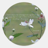 Romeinen 8:28 ronde sticker (Voorkant)