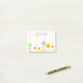 Romeinen 8:28 Roze Stripe en Bloem Christelijke Ci Post-it® Notes (Op bureau)